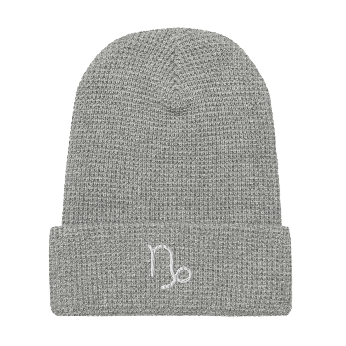 Capricorn in White Waffle beanie
