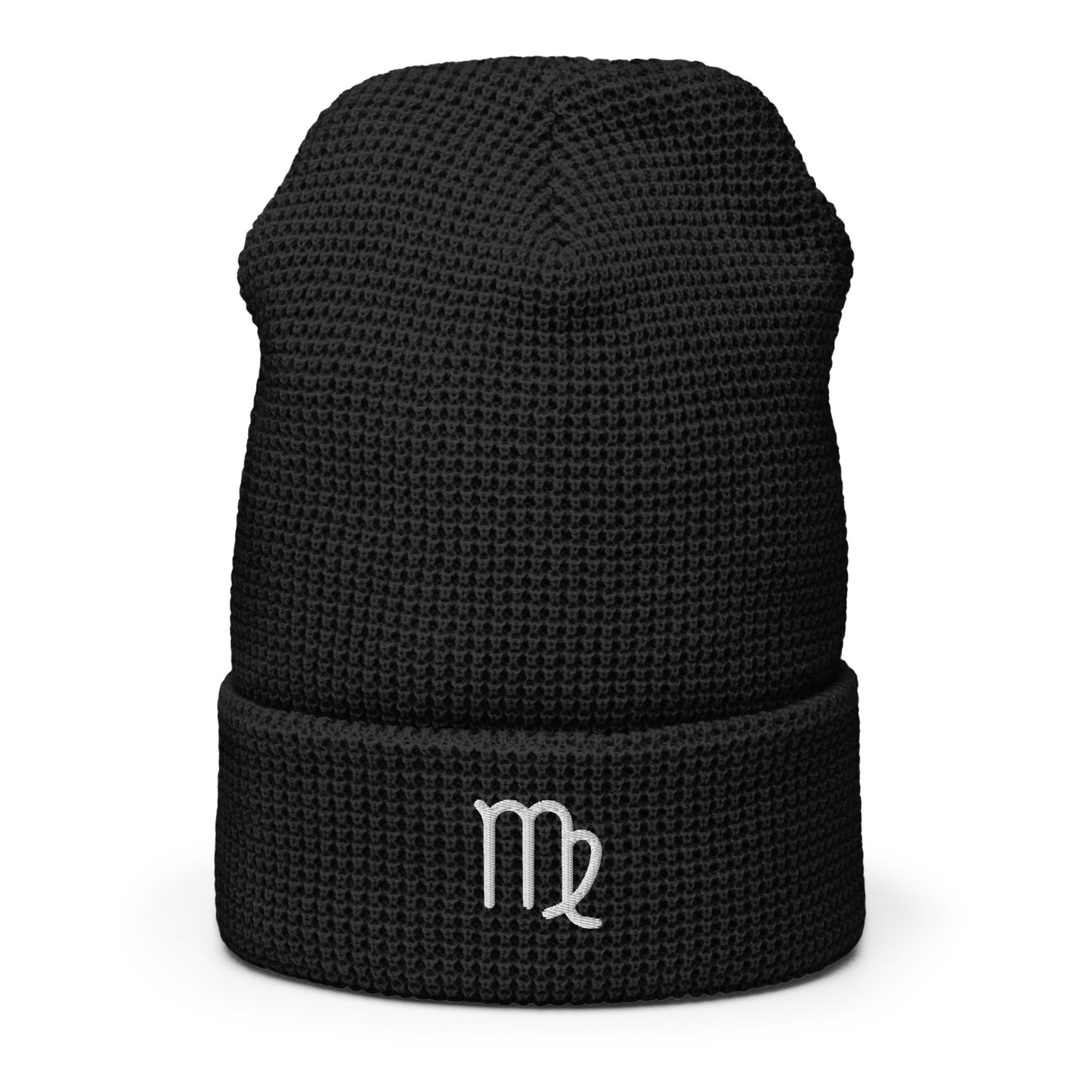 Virgo in White Waffle beanie
