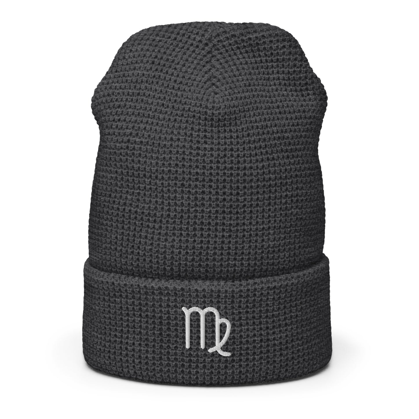 Virgo in White Waffle beanie