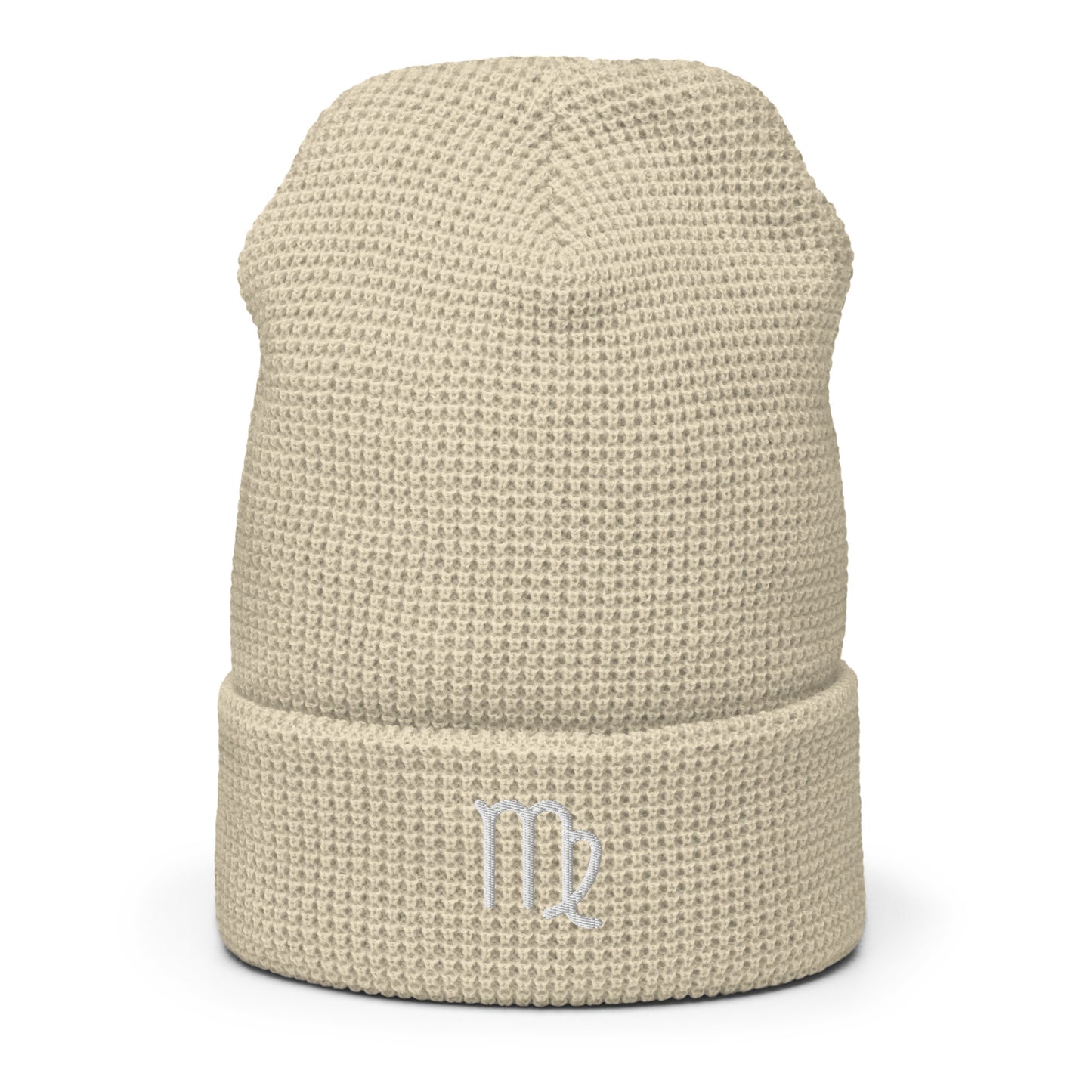 Virgo in White Waffle beanie