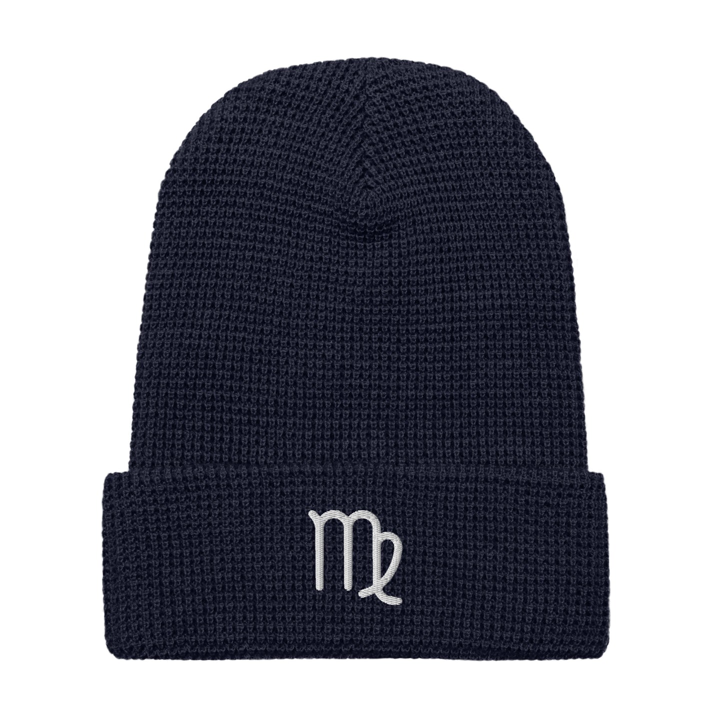 Virgo in White Waffle beanie