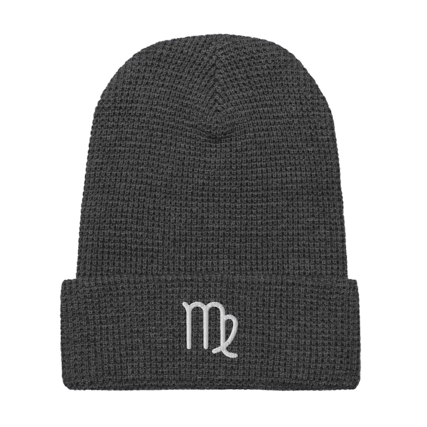 Virgo in White Waffle beanie
