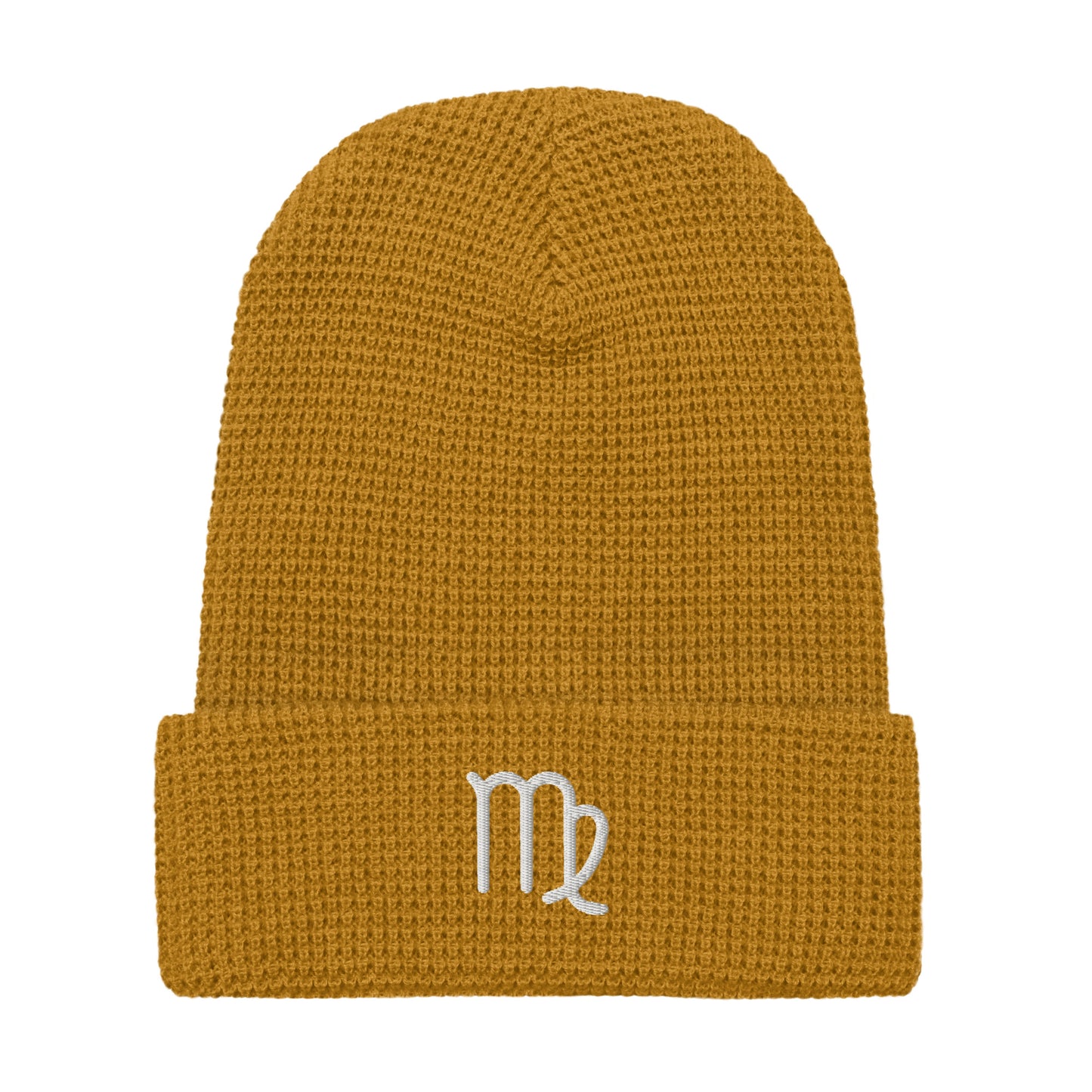 Virgo in White Waffle beanie