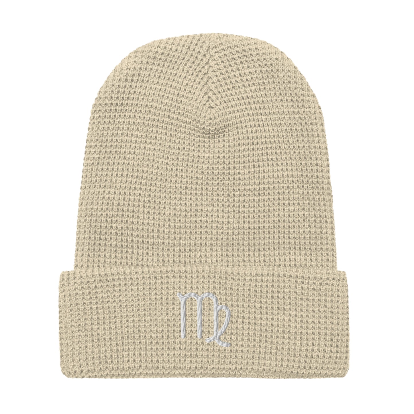 Virgo in White Waffle beanie