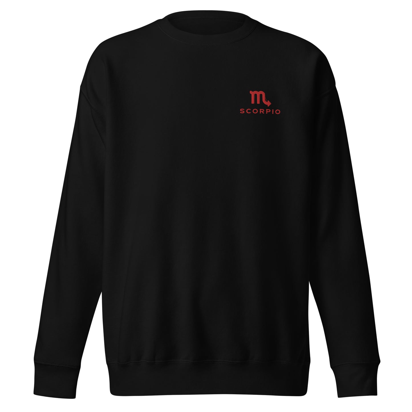 Scorpio Red Embroidered Sweatshirt