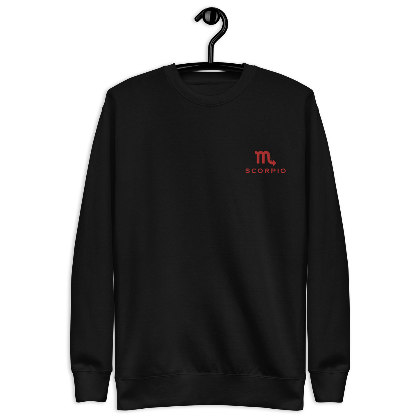 Scorpio Red Embroidered Sweatshirt