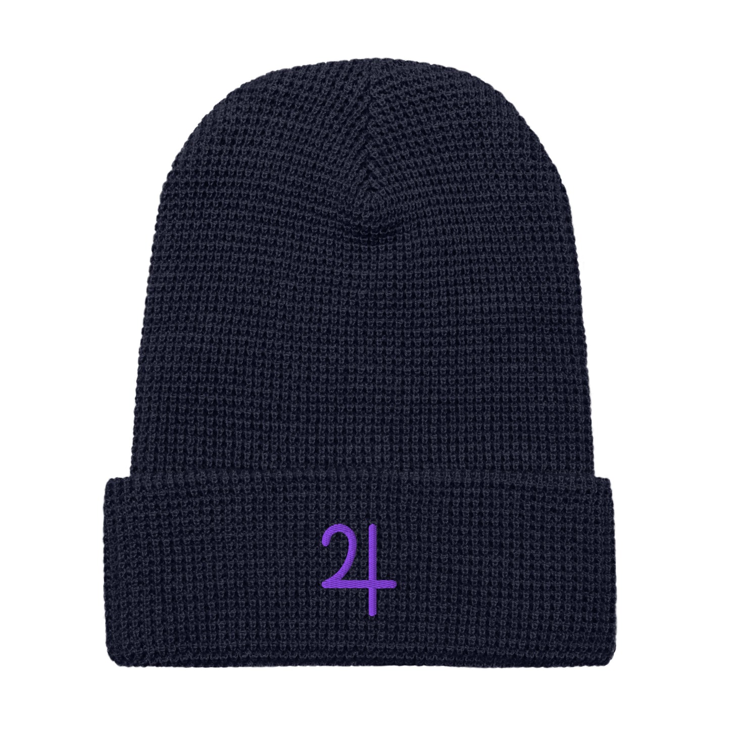 Jupiter Purple Embroidered Waffle beanie