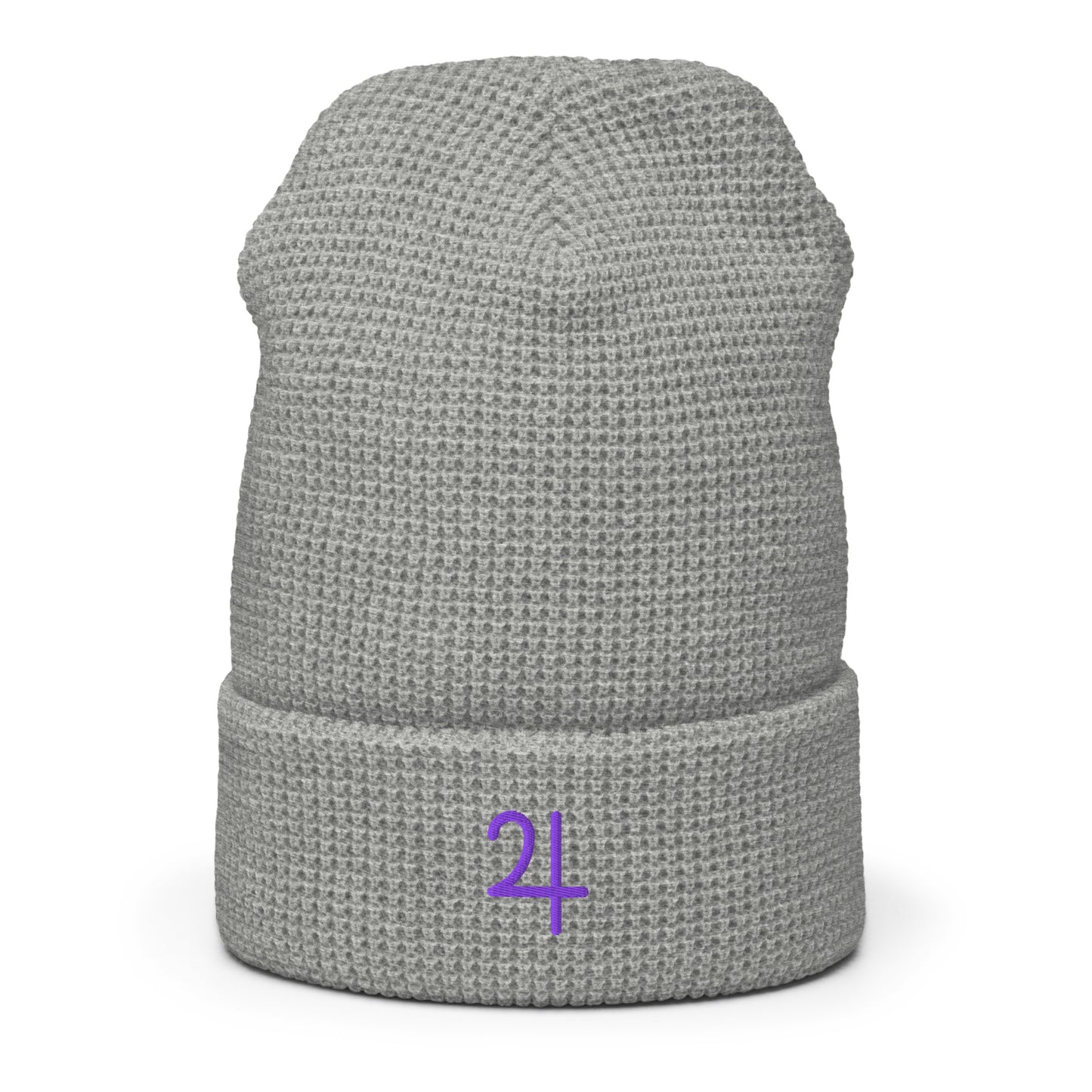 Jupiter Purple Embroidered Waffle beanie