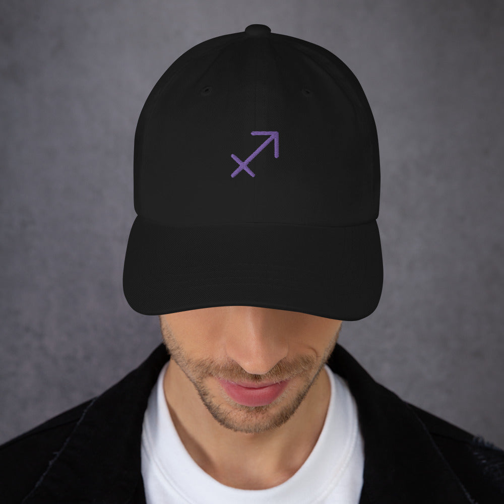 Sagittarius in Purple Dad Hat