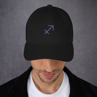 Sagittarius in Purple Dad Hat