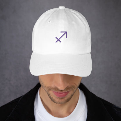 Sagittarius in Purple Dad Hat