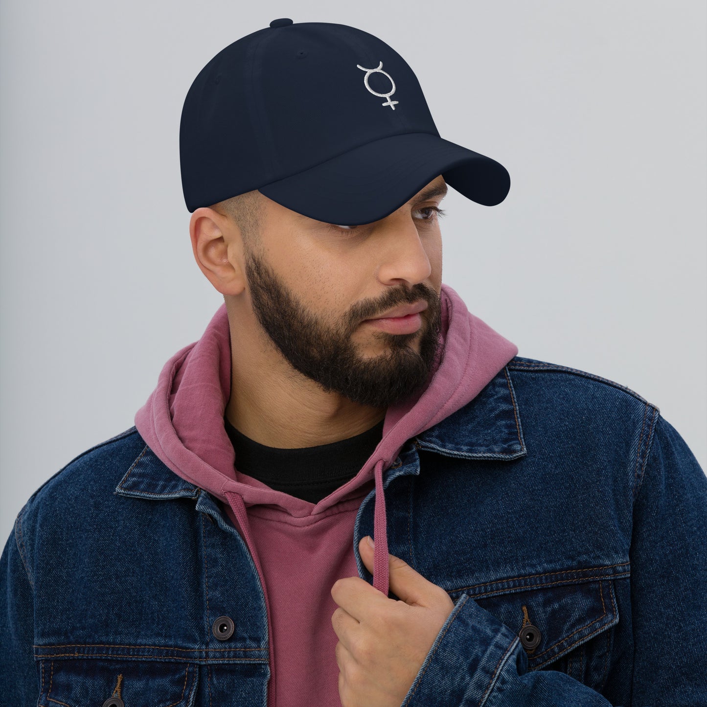 Mercury White Writing Dad hat