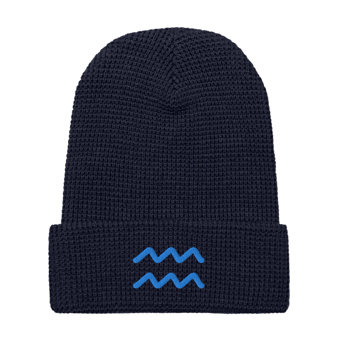 Aquarius in Light Blue Waffle beanie