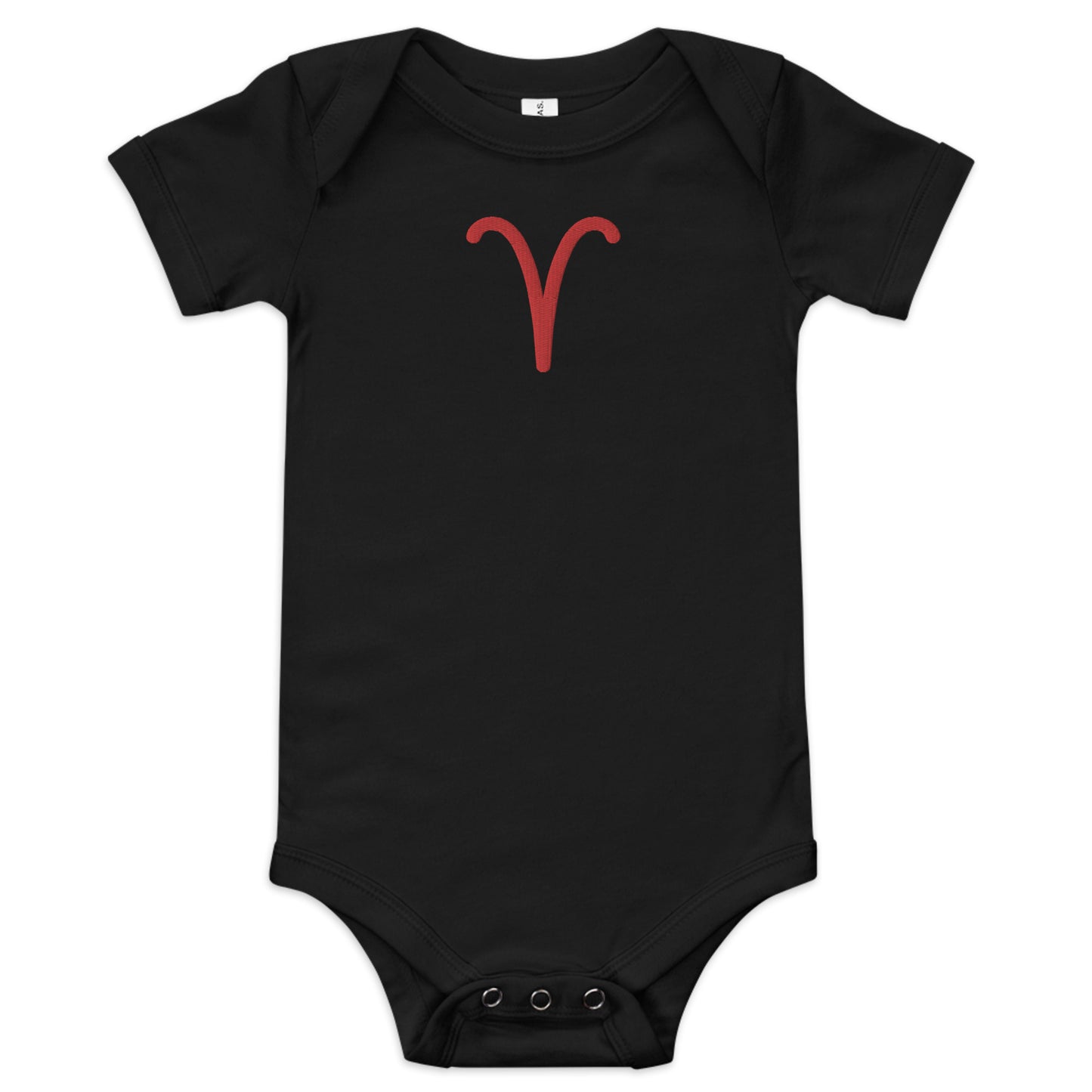 Embroidered Aries Baby short sleeve onesie