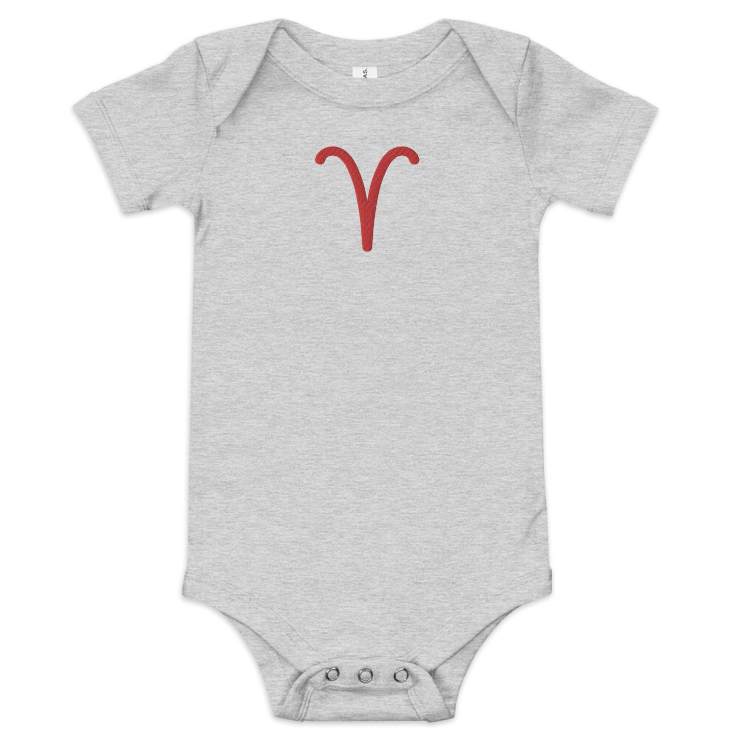 Embroidered Aries Baby short sleeve onesie