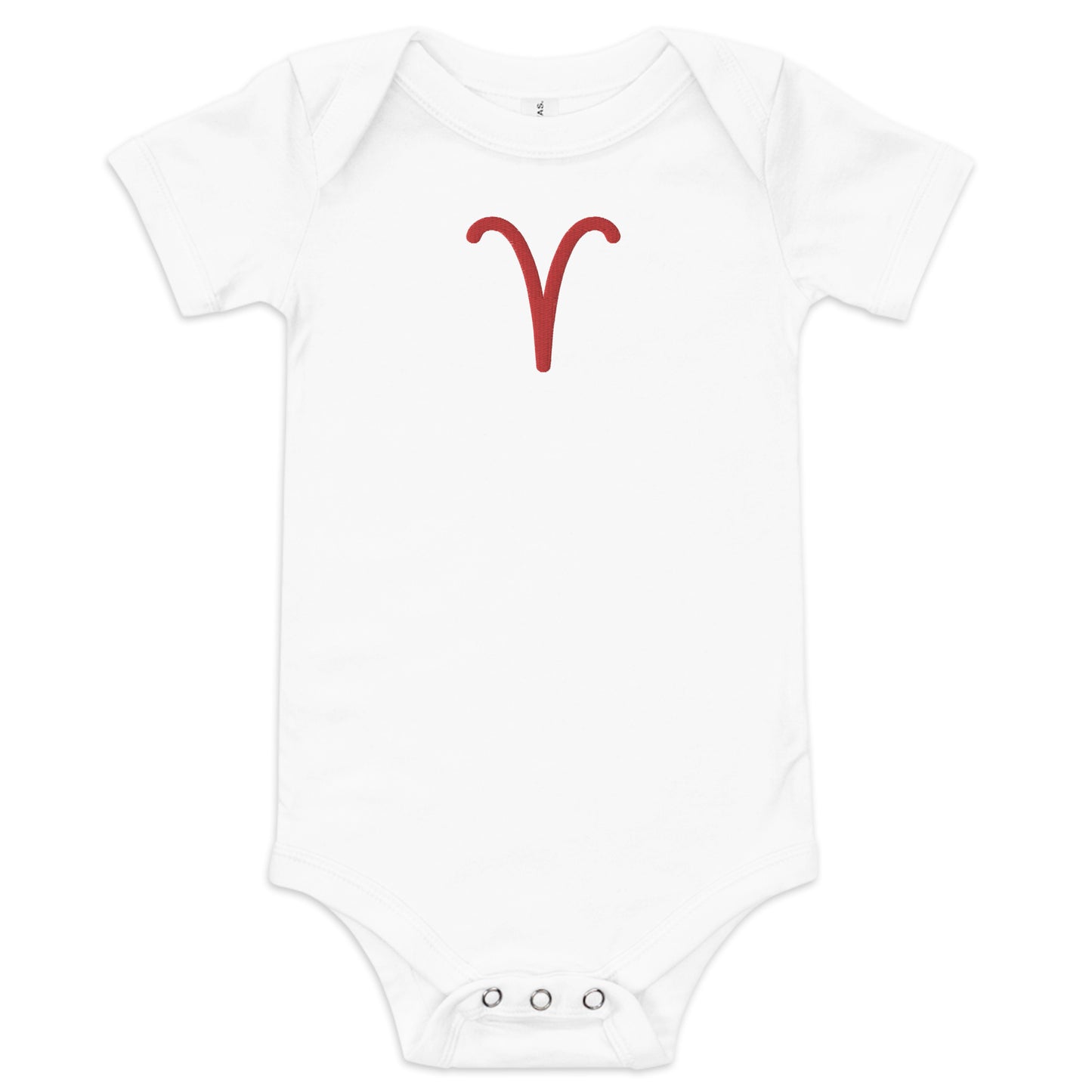 Embroidered Aries Baby short sleeve onesie