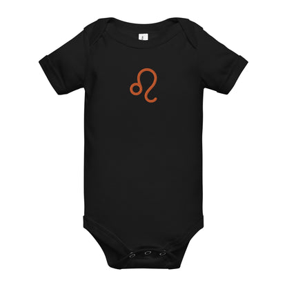 Embroidered Leo Baby short sleeve onesie