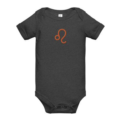Embroidered Leo Baby short sleeve onesie
