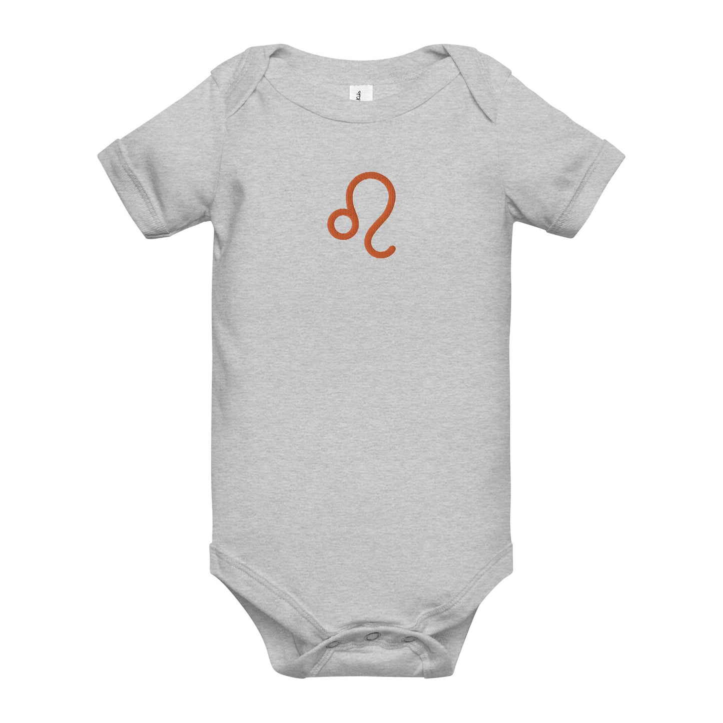 Embroidered Leo Baby short sleeve onesie