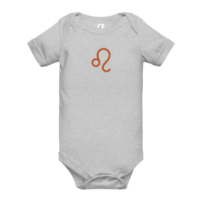 Embroidered Leo Baby short sleeve onesie