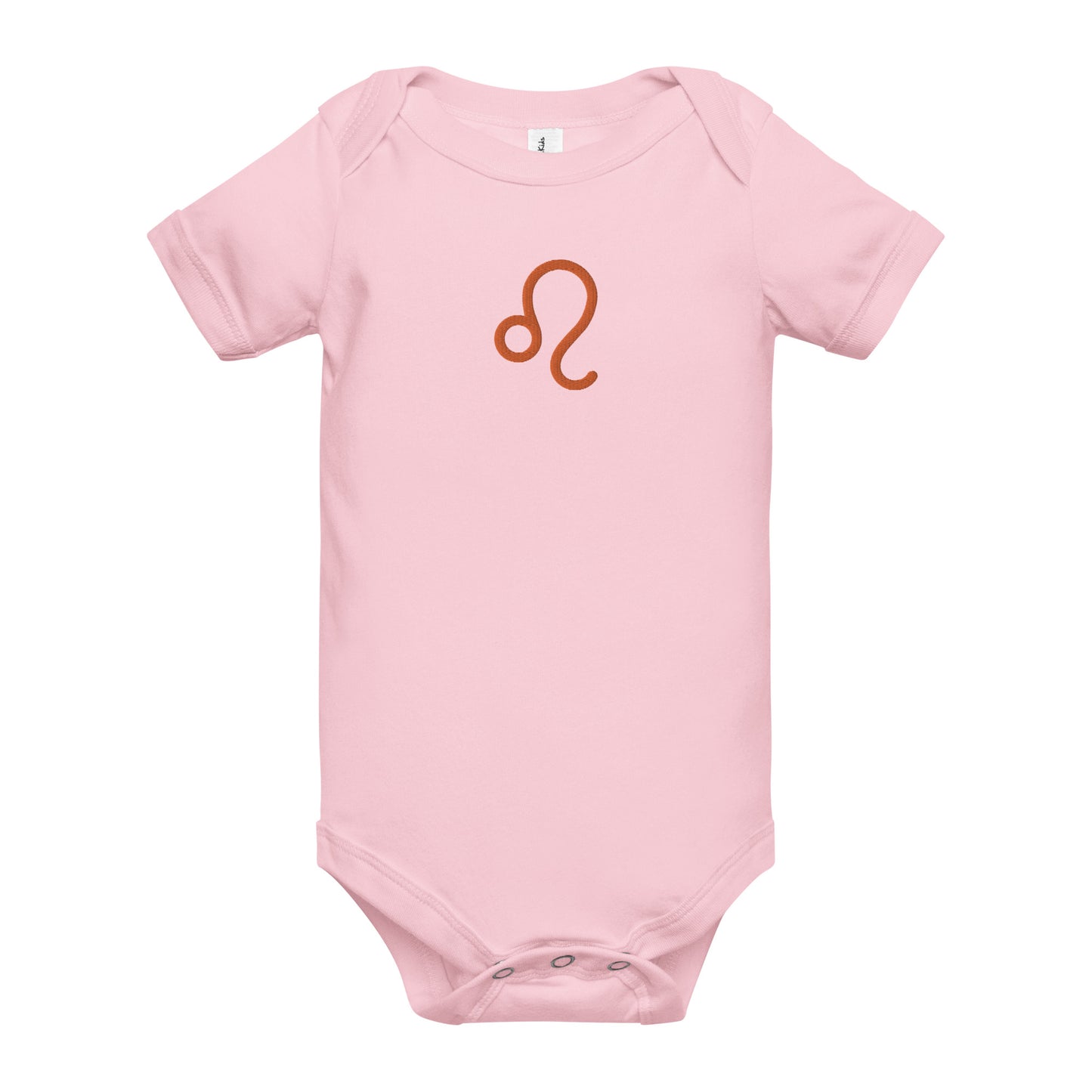 Embroidered Leo Baby short sleeve onesie