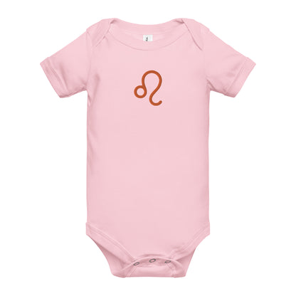 Embroidered Leo Baby short sleeve onesie
