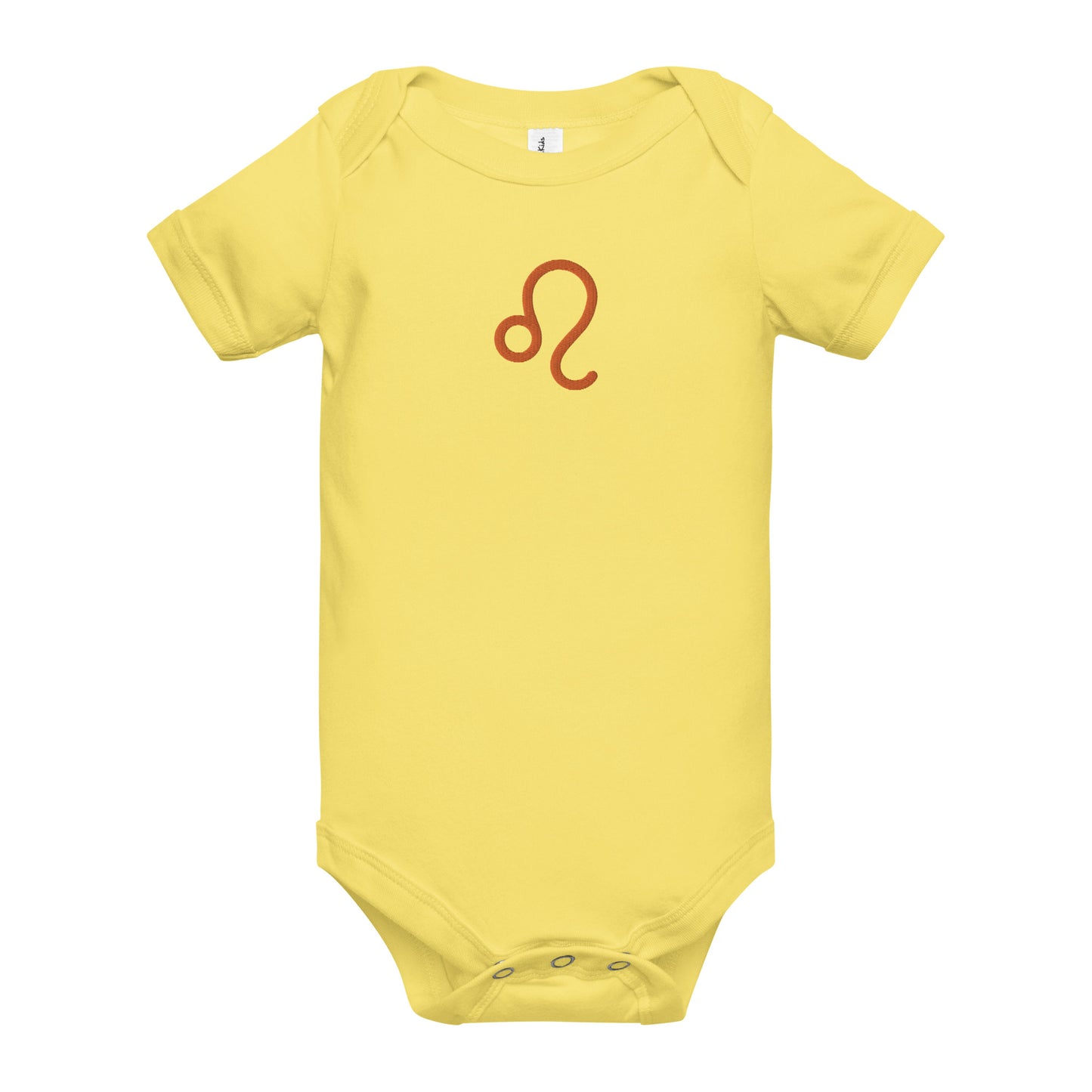 Embroidered Leo Baby short sleeve onesie