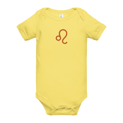 Embroidered Leo Baby short sleeve onesie