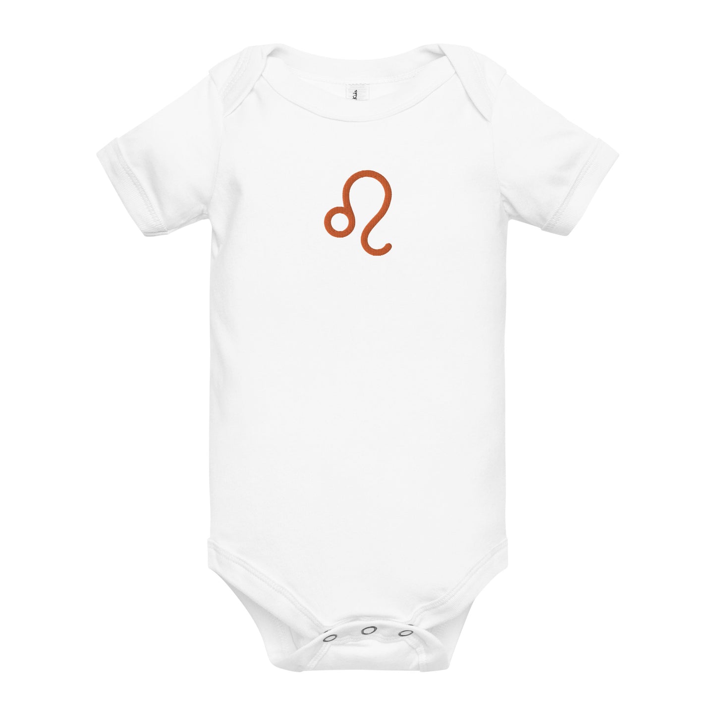 Embroidered Leo Baby short sleeve onesie