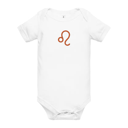 Embroidered Leo Baby short sleeve onesie
