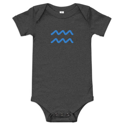 Embroidered Aquarius Baby short sleeve onesie