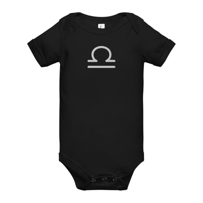 Embroidered Libra Baby short sleeve onesie