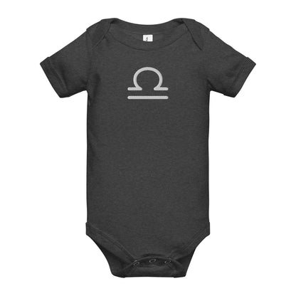 Embroidered Libra Baby short sleeve onesie