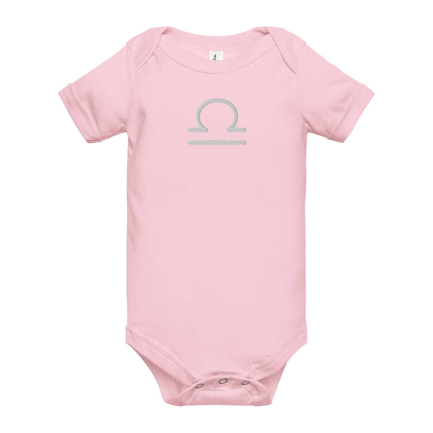 Embroidered Libra Baby short sleeve onesie