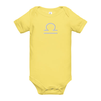 Embroidered Libra Baby short sleeve onesie