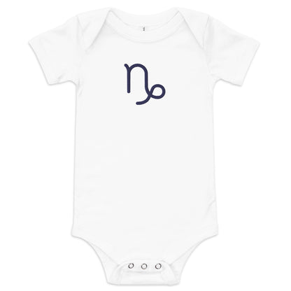 Embroidered Capricorn Baby short sleeve onesie