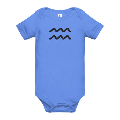 Embroidered Aquarius Baby short sleeve onesie
