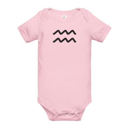 Embroidered Aquarius Baby short sleeve onesie