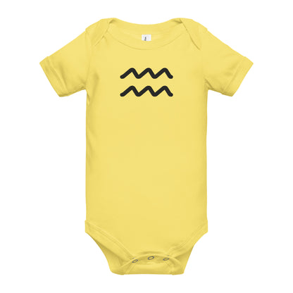 Embroidered Aquarius Baby short sleeve onesie