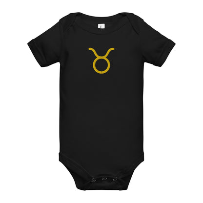 Embroidered Taurus Baby short sleeve onesie