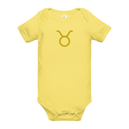 Embroidered Taurus Baby short sleeve onesie