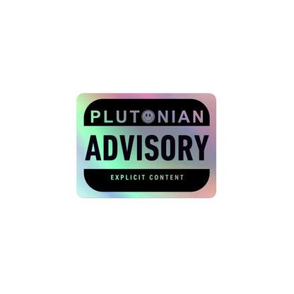Plutonian Advisory stickers