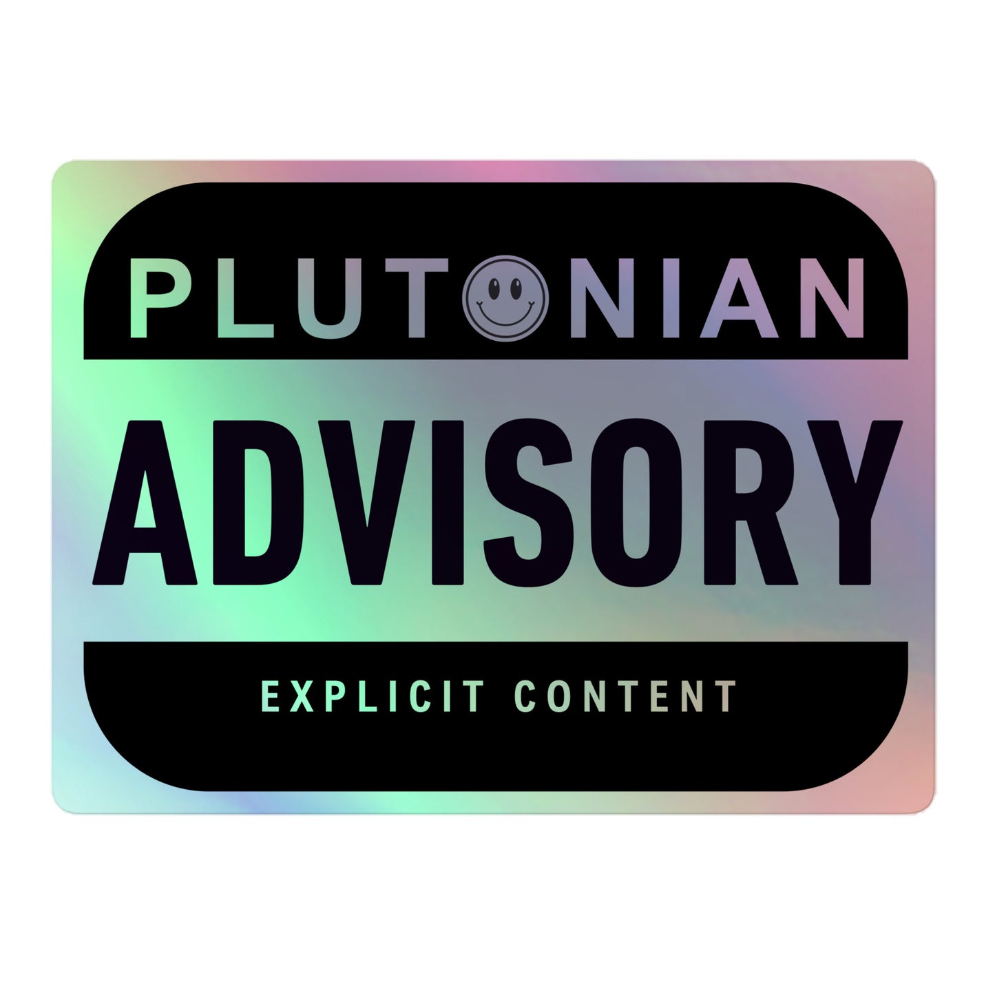 Plutonian Advisory stickers
