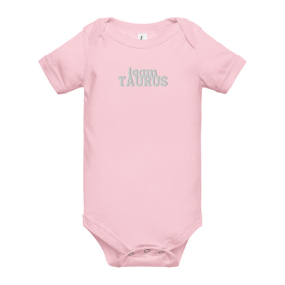 Team Taurus Baby short sleeve onesie
