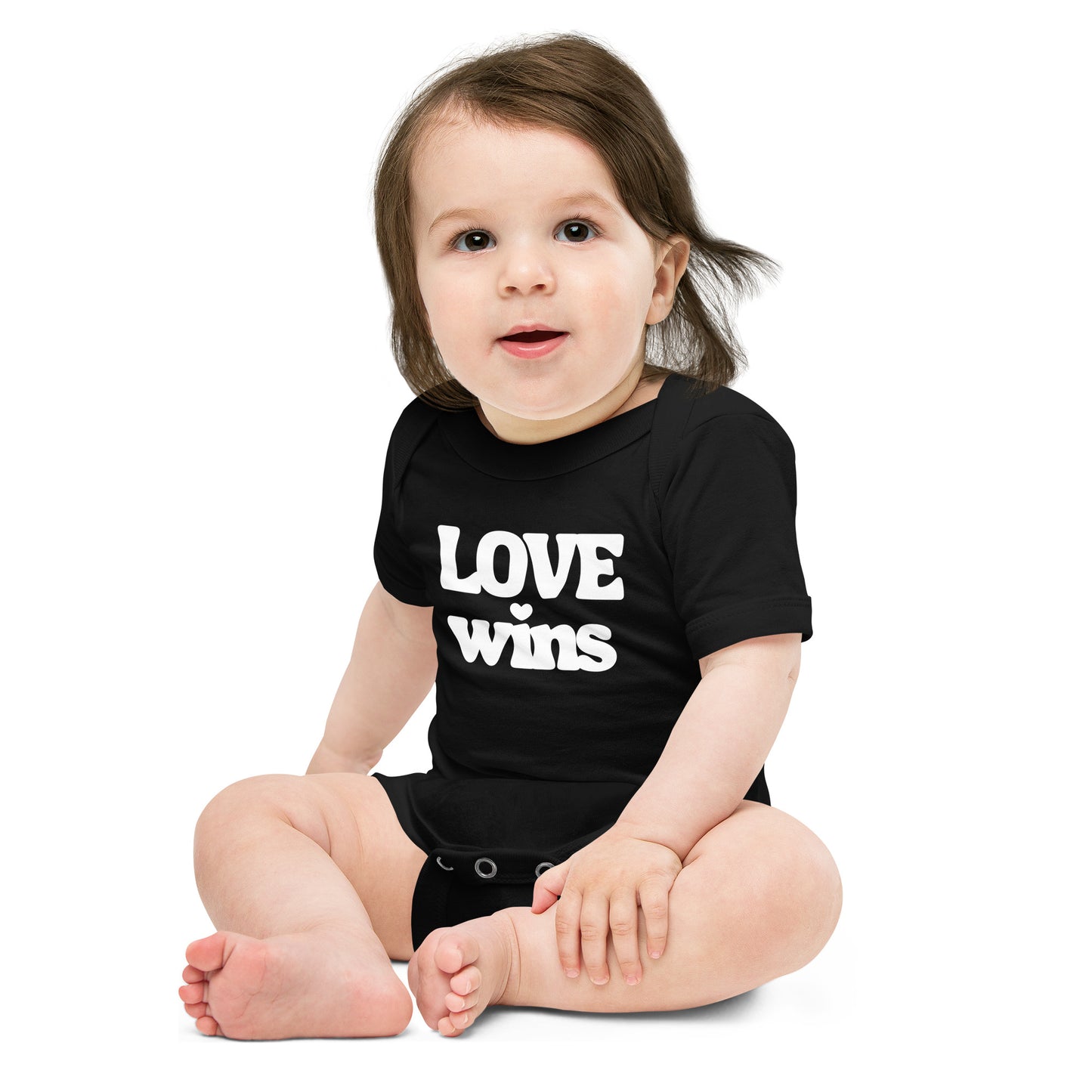 Love wins baby onesie
