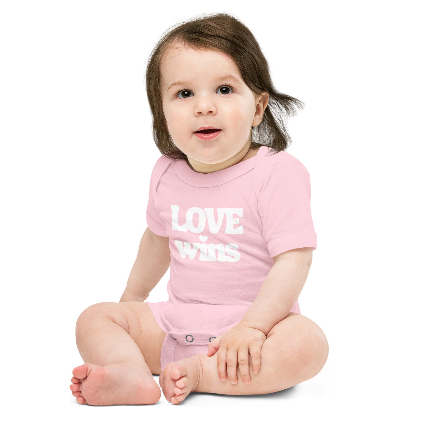 Love wins baby onesie