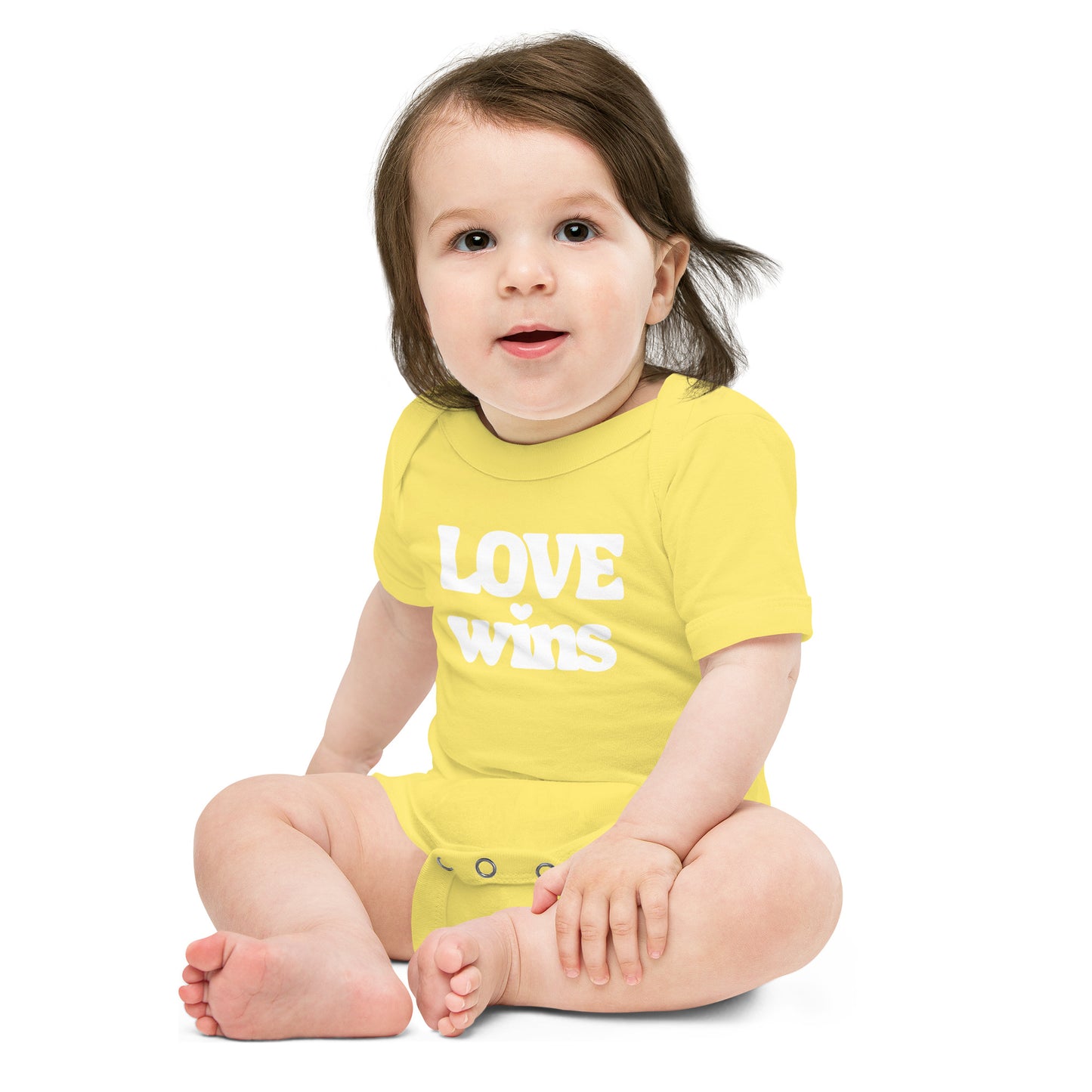 Love wins baby onesie