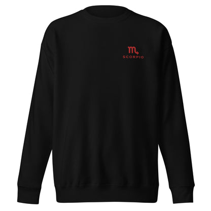 Scorpio Red Embroidered Sweatshirt