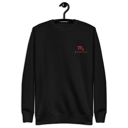 Scorpio Red Embroidered Sweatshirt