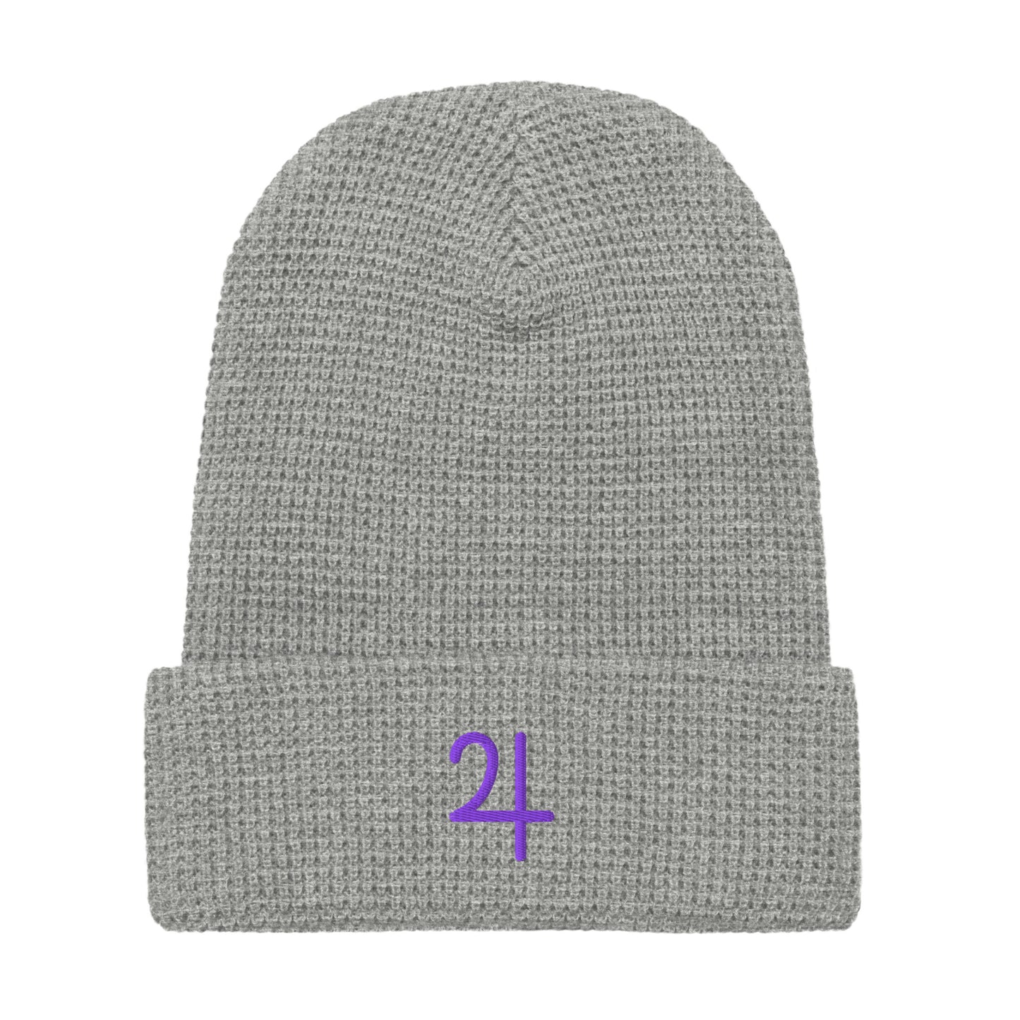 Jupiter Purple Embroidered Waffle beanie